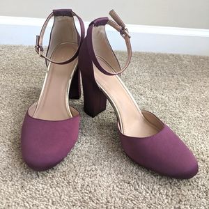 Maroon / Plum Satin Heel